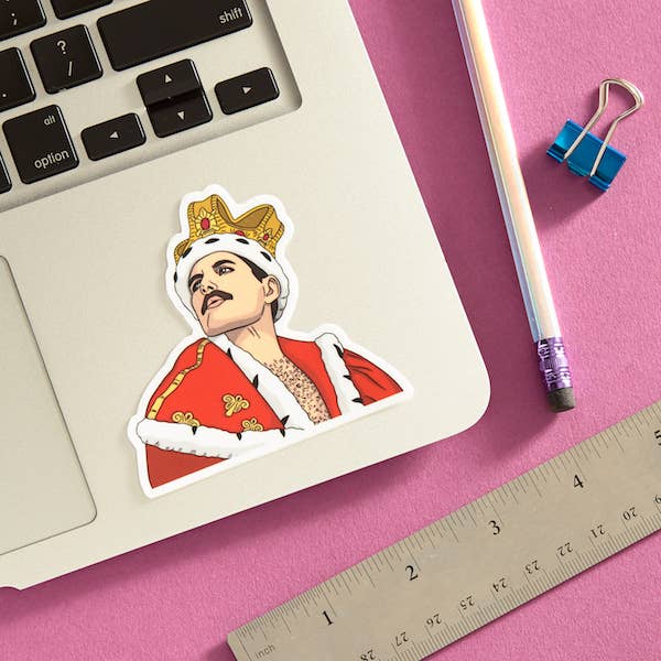 Freddie Mercury Die Cut Sticker - Image 2