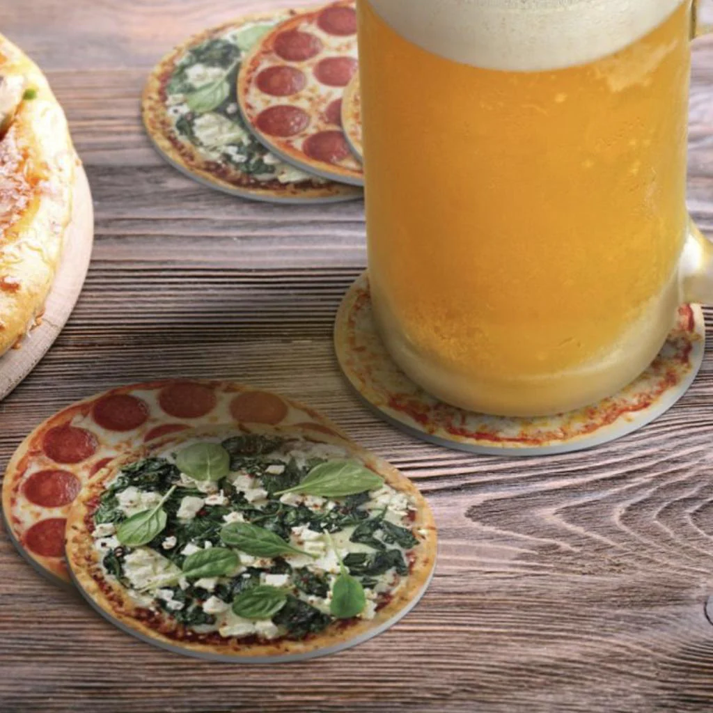 Hot & Fresh Pizza Coasters - Image 3