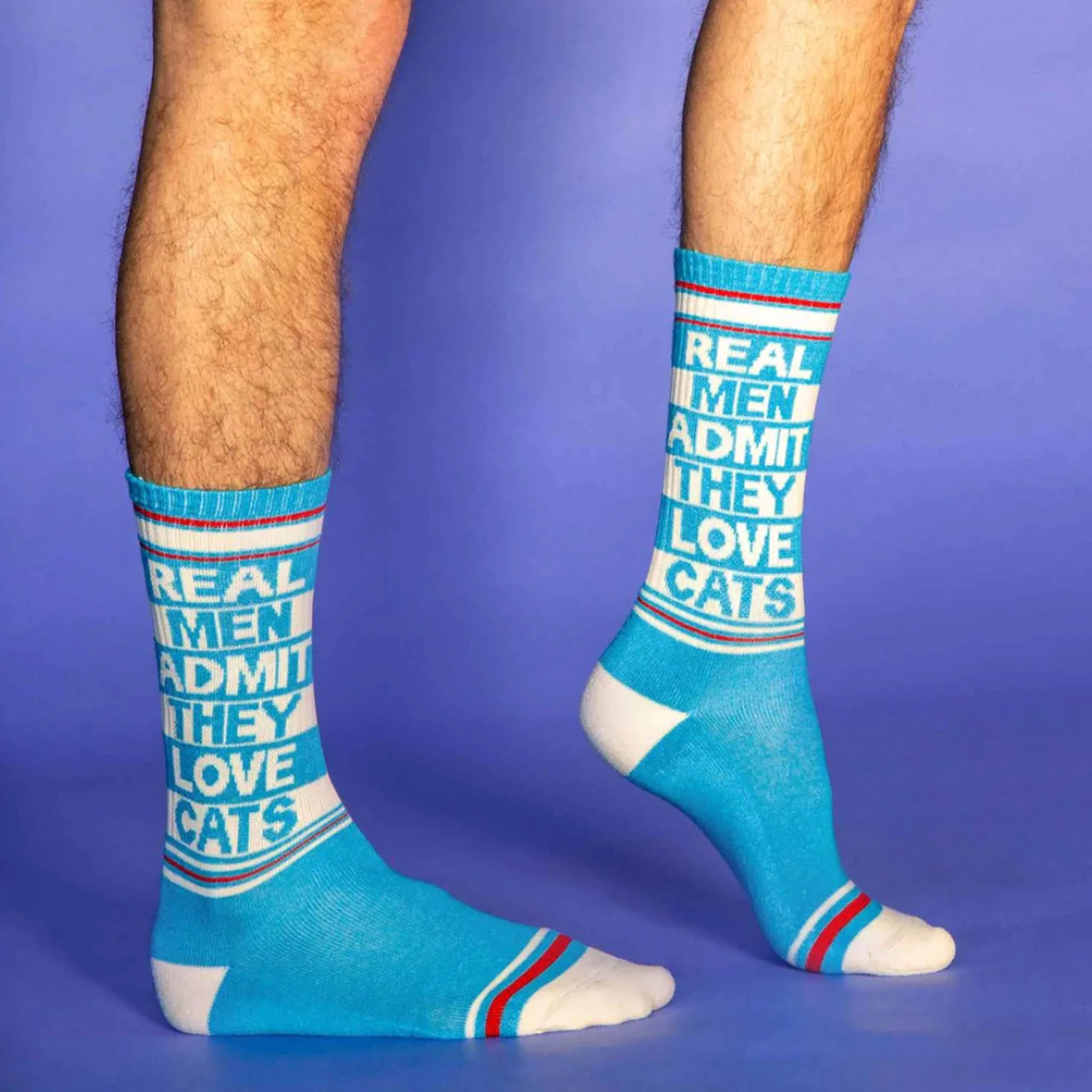 Real Men Admit They Love Cats Gym Socks - Image 2
